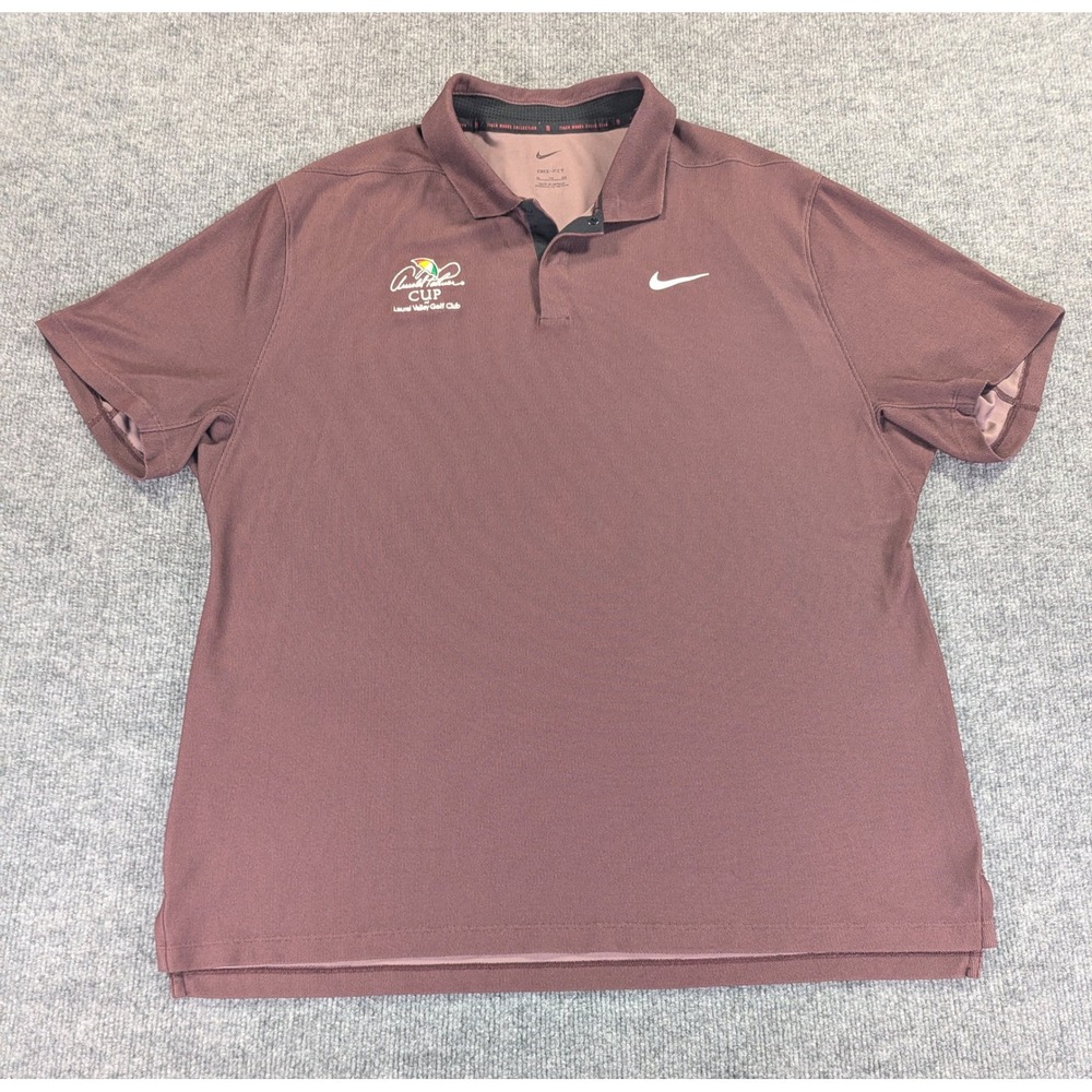 Nike Tiger Woods Arnold Palmer Cup Golf Polo Shirt XL Burgundy DR5314-652 Mens